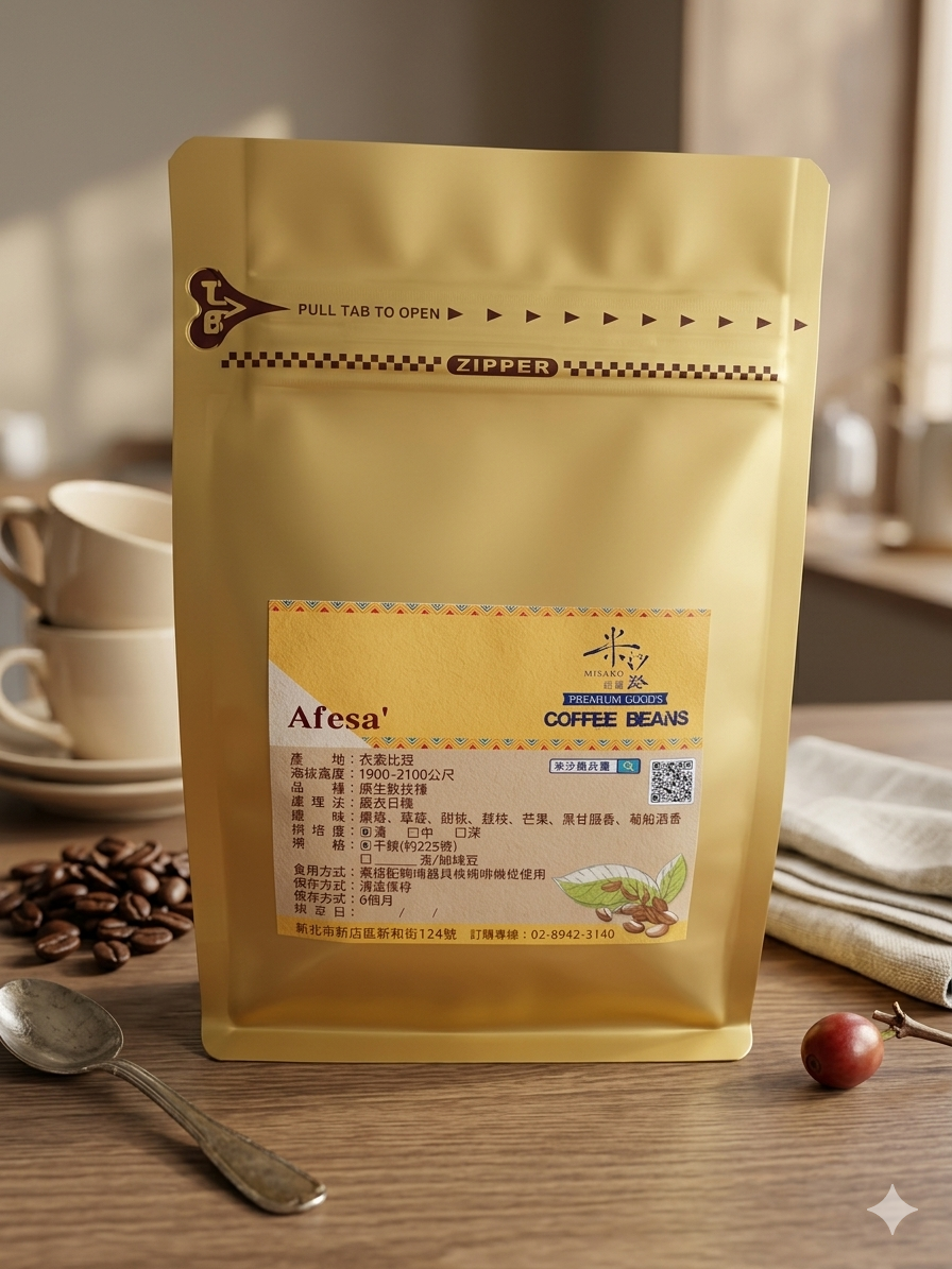 衣索比亞 原生藝技種 Afesa'【厭氧日曬】225g/包