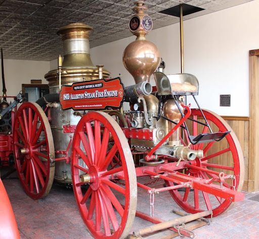 Allerton Iron Works steam engine #12 on display in Wooster, Ohio