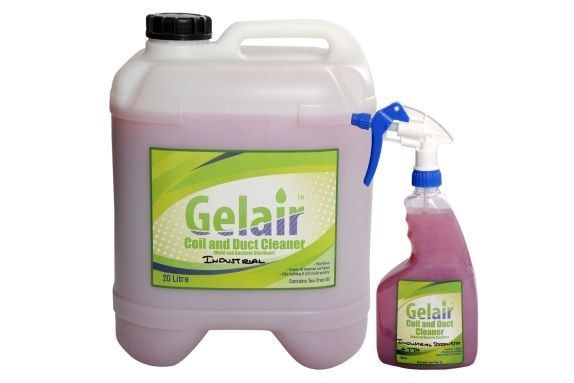 A Bottle of Gelair Next to a Spray Bottle — Tea Tree Solutions in Manunda, QLD