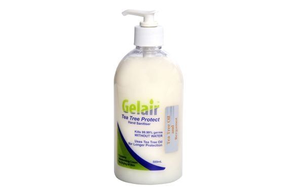 A Bottle of Gelair Lotion With a Pump — Tea Tree Solutions in Manunda, QLD