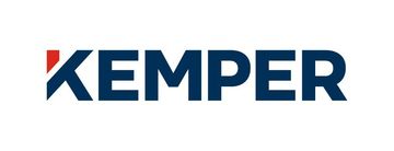 The kemper logo is blue and red on a white background.