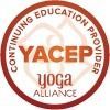 YACEP Yoga Alliance continuing education provider logo in red and orange circular design
