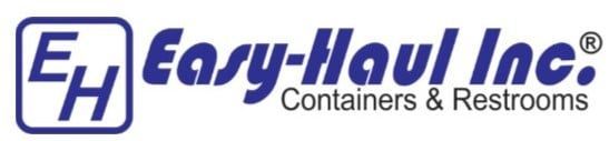 Logo for Easy-Haul Inc. featuring blue text and a square EH icon, with 