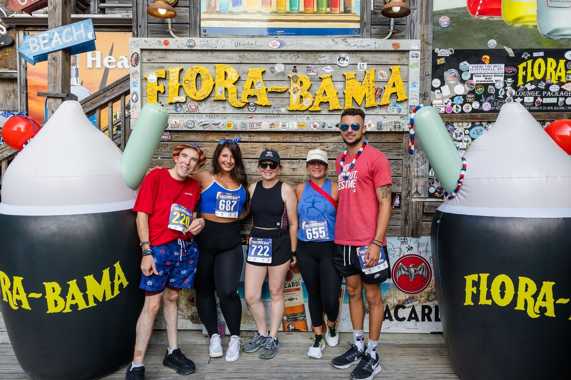 race near me, 5k race,  patriotic race, flora bama events, freedom run