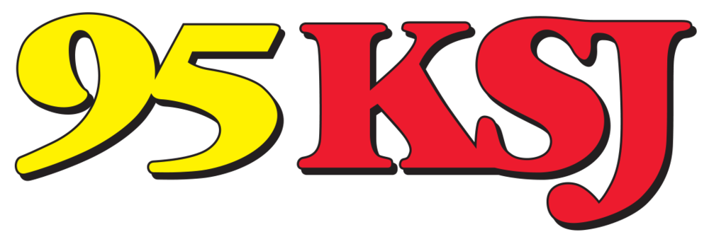 The logo for 95 KSJ, featuring the number