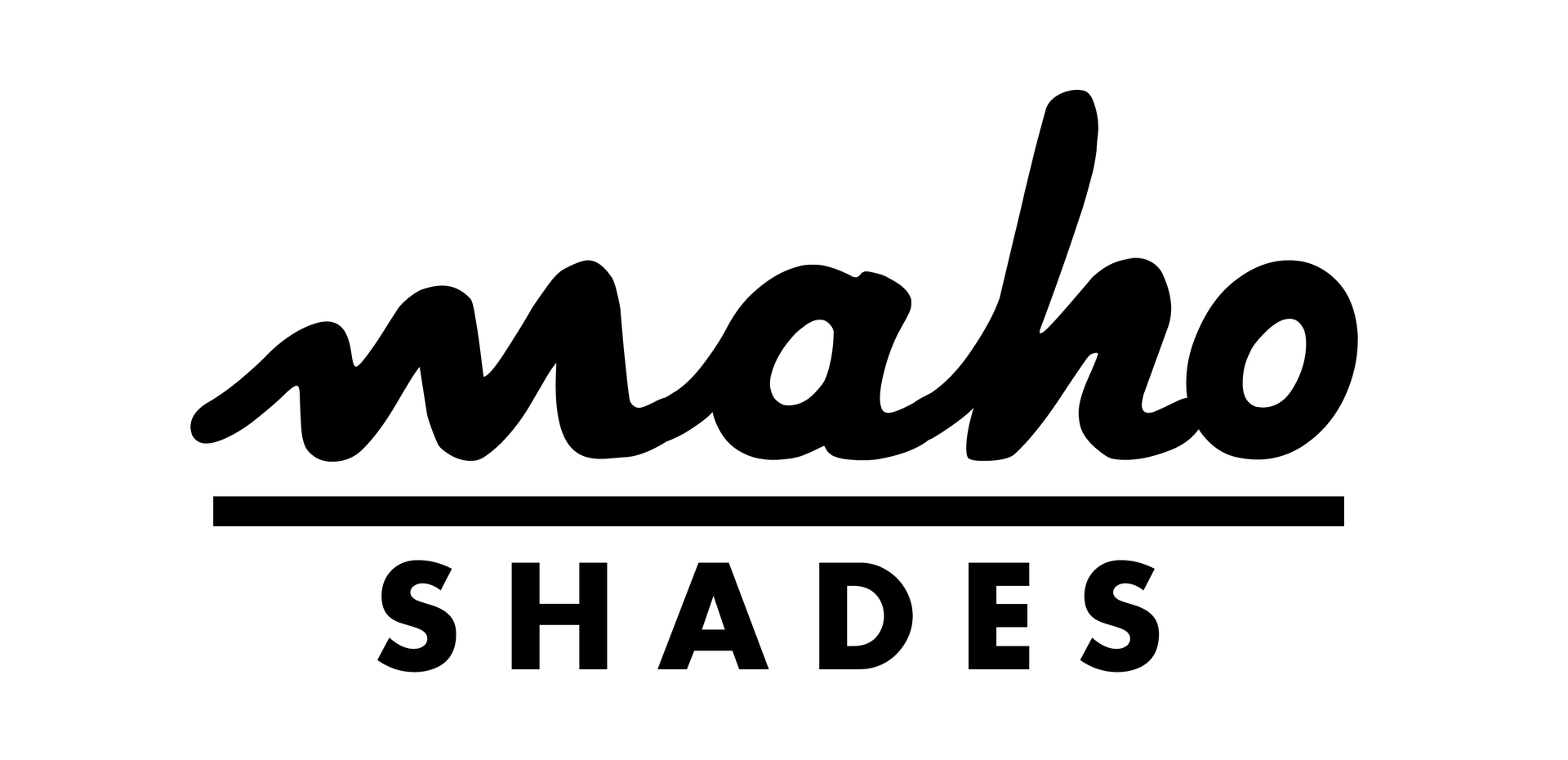 Black logo featuring the word 