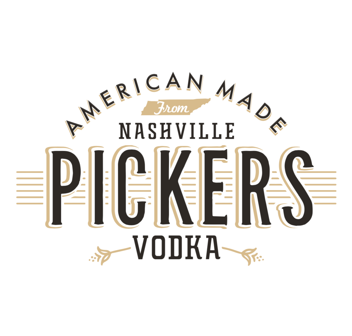 Logo for Pickers Vodka featuring the text