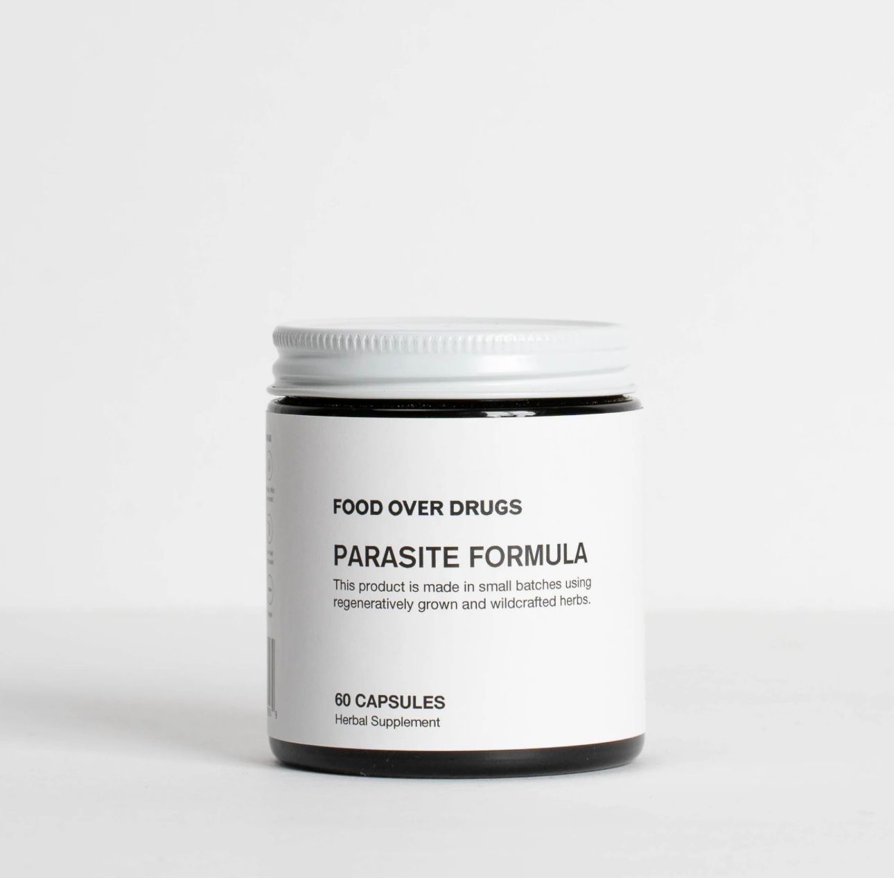 White jar labeled