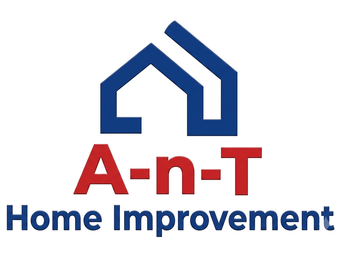 A-n-T Home Improvement logo with blue house icon and red-and-blue text