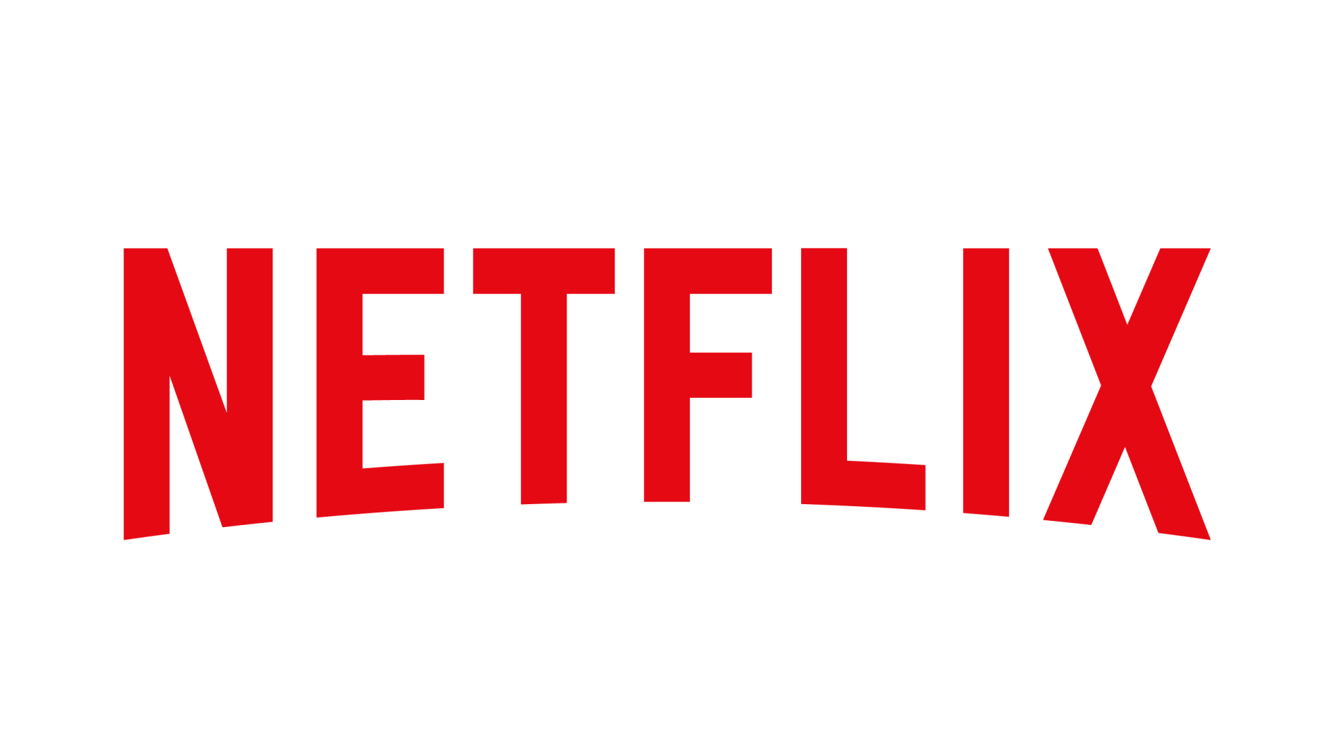 Red Netflix logo on a white background