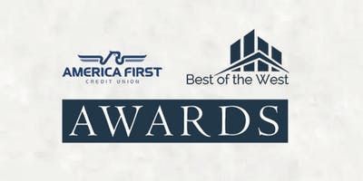 America First and Best of the West Awards logos on a white background, with “AWARDS” in a blue banner