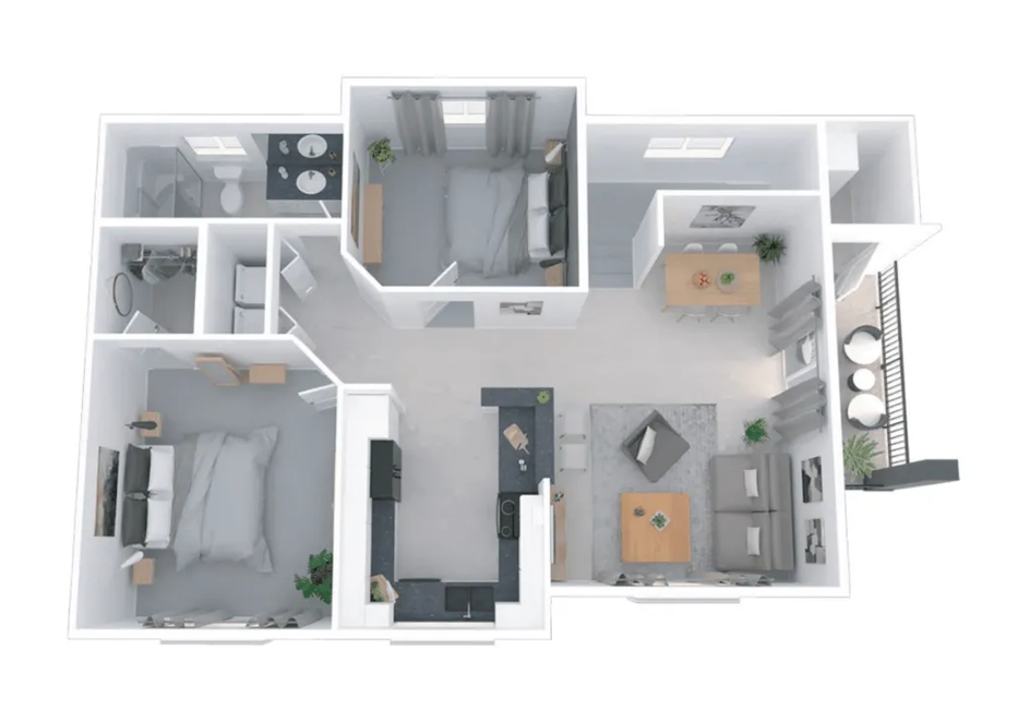 1 bedroom den carriage house