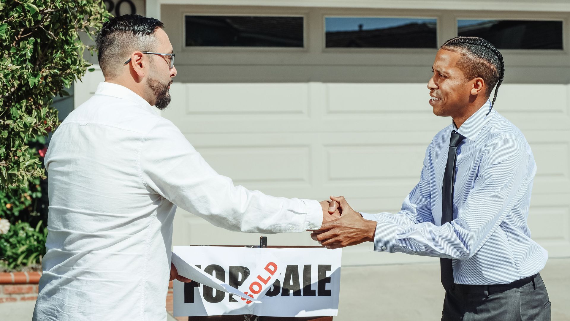 Florida home buyer reviewing finances with a mortgage professional.