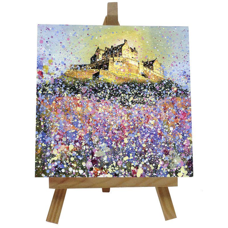 Edinburgh-Castle-Ceramic-Tile-With-Easel