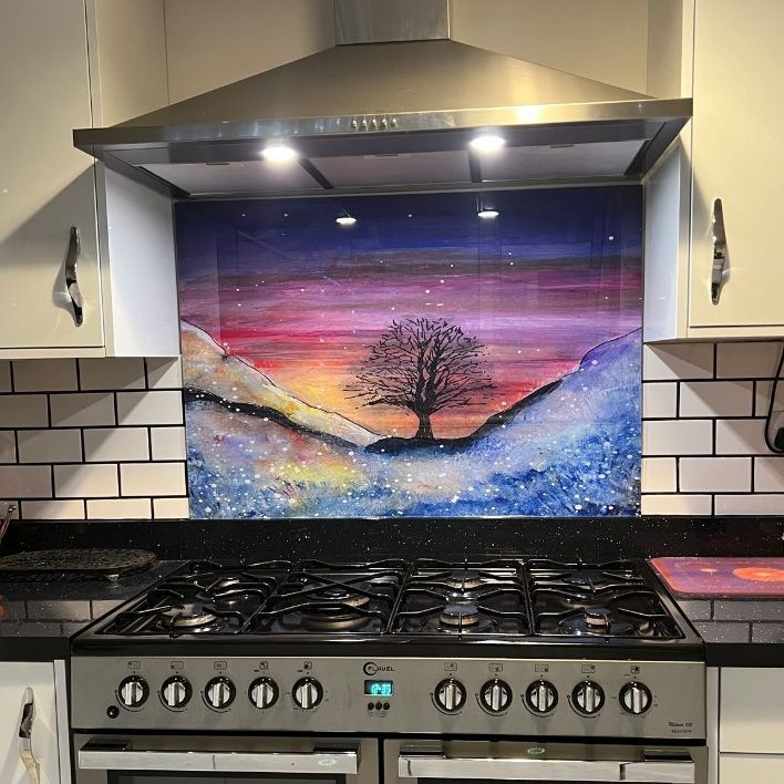 Sycamore Gap Kitchen Glass Splash Back