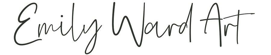 Emily Ward Art logo in black handwritten script on a white background
