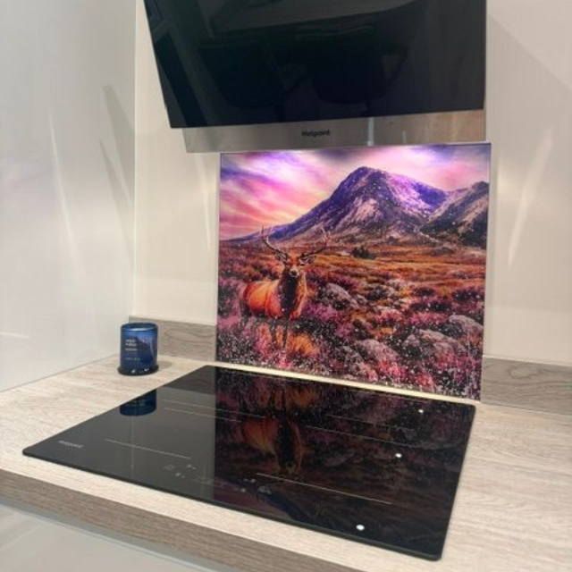 Stag at Glencoe Kitchen Glass Splash back