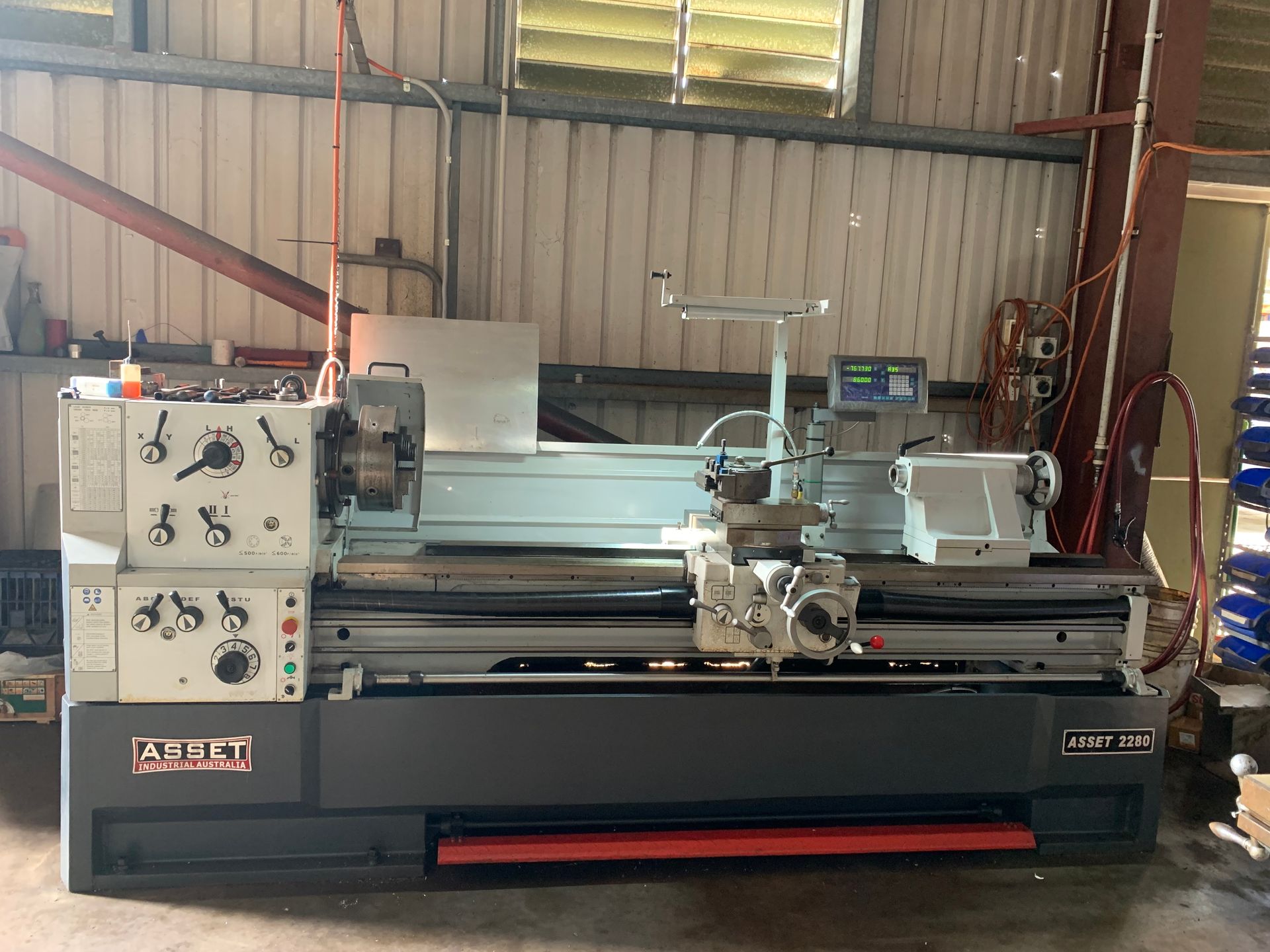 Large Industrial Metal Lathe in A Workshop — Kaplan Engineering Pty Ltd In Bowen, QLD
