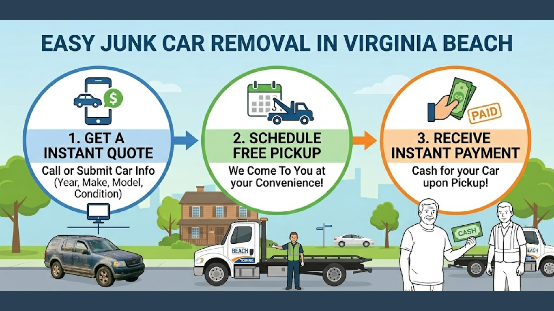 sell junk car Virginia Beach process steps