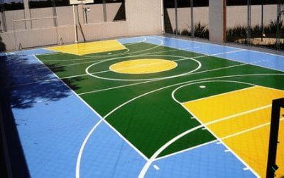 pista de deportes con pintura epoxi en Olmedo valladolid