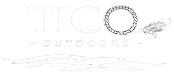 Faded white logo with large letters and a circular wreath, above a faint landscape line drawing