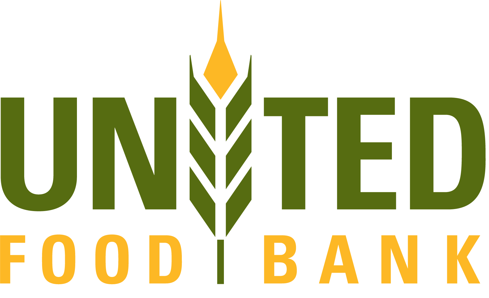 United Food Bank logo in green, orange, and white with a wheat emblem
