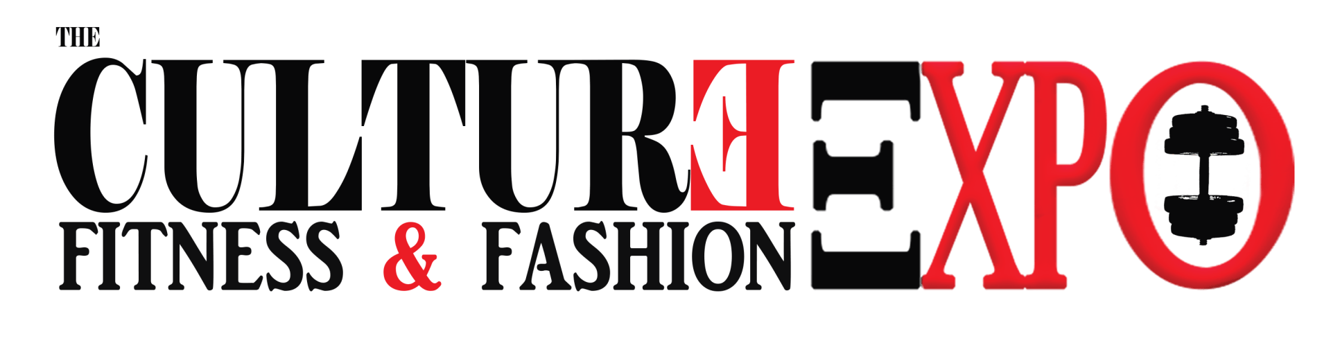 Culture Expo logo with FITNESS & FASHION text in black and red on a white background