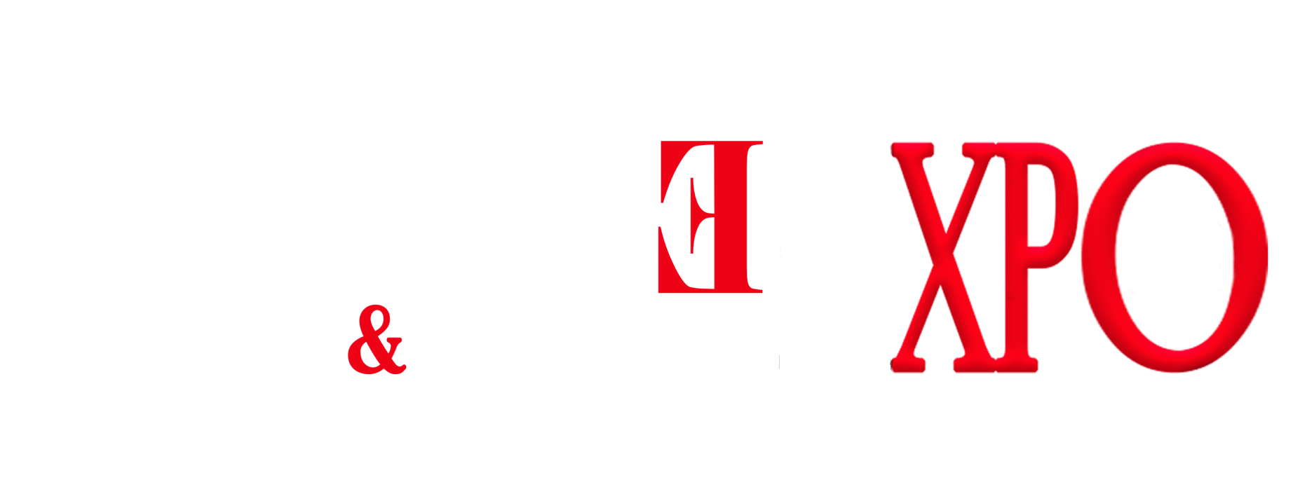 Red stylized text reading “& C XPO” on a white background