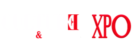 Red stylized text reading “& C XPO” on a white background