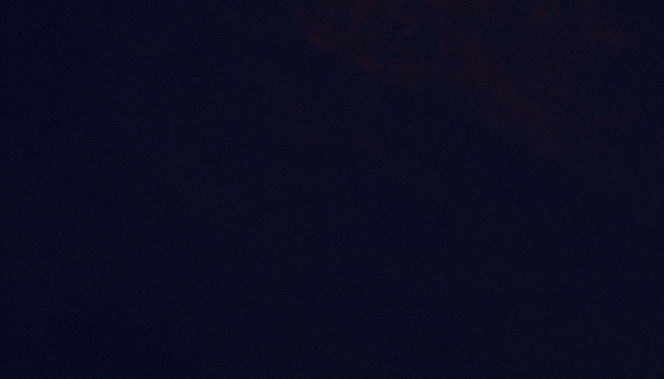 Dark, nearly black abstract scene with a faint blue-purple glow near the bottom.
