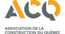 Logo de l'Association de la construction du Québec : lettres « ACQ » grises et orange, avec texte en dessous.
