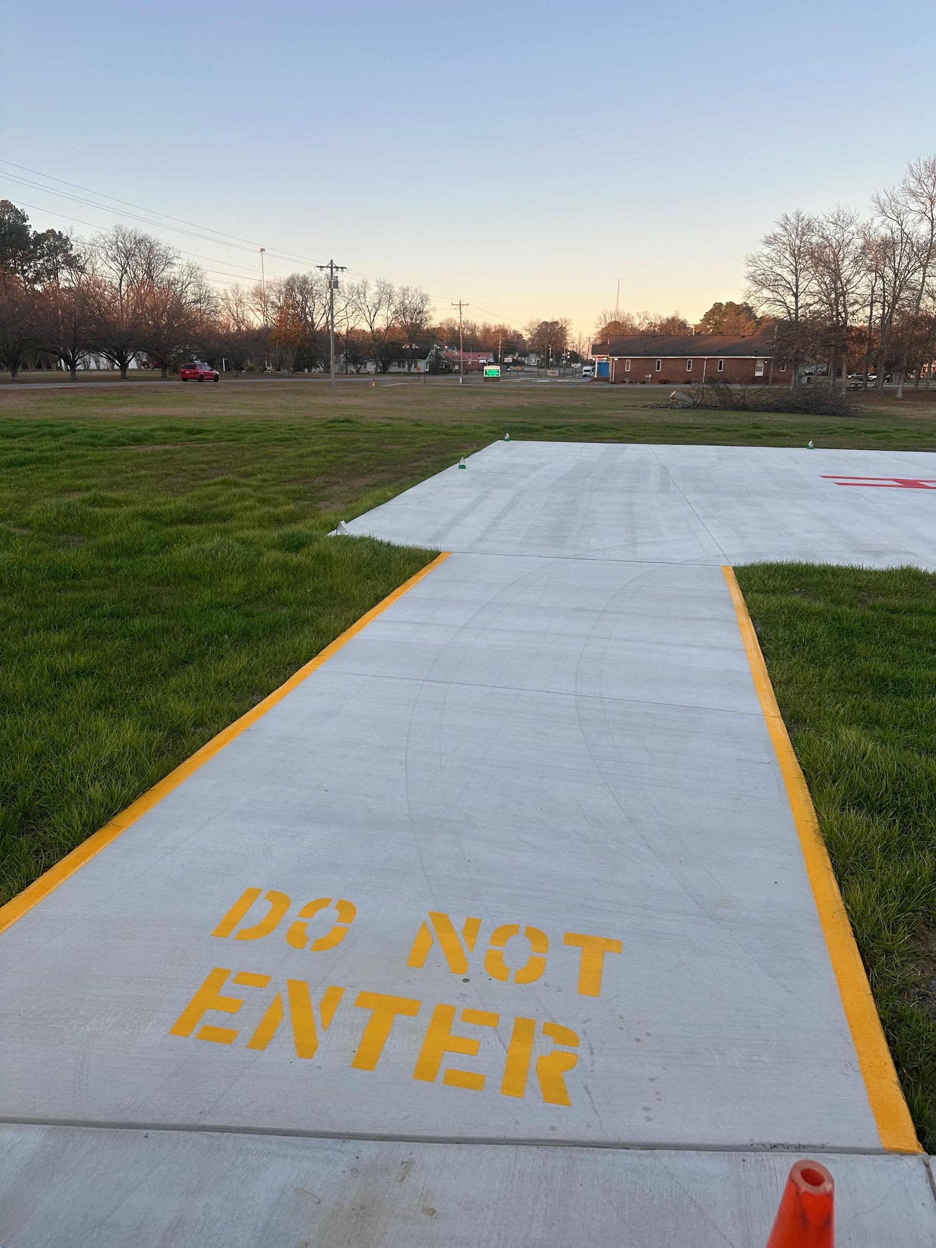 Concrete path with 