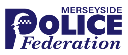 A blue logo for the merseyside police federation