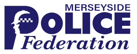A blue logo for the merseyside police federation