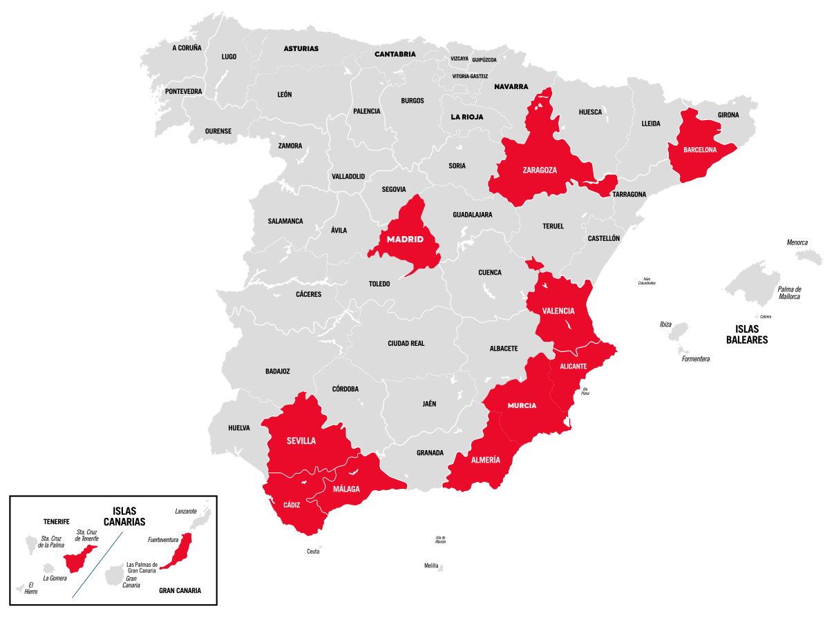 Mapa TDT España