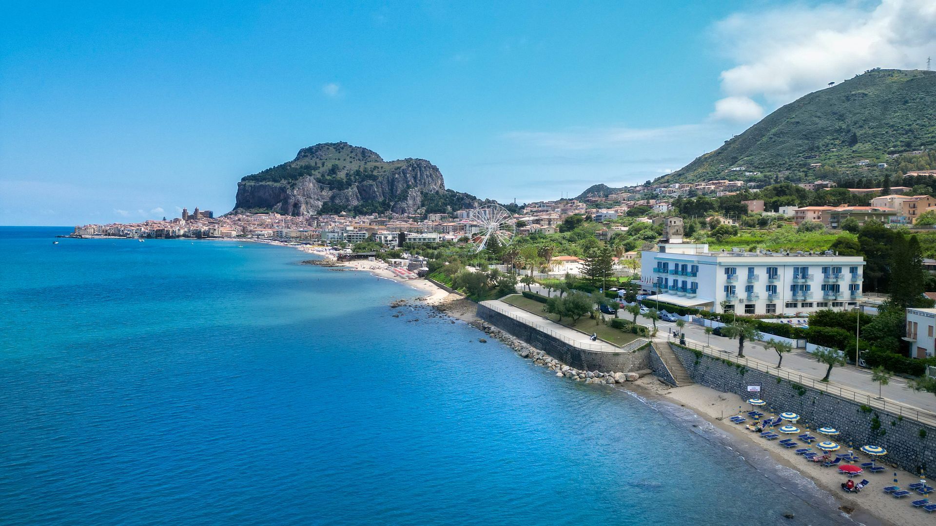 hotel Cefalù spiaggia privata, lungomare Giardina, accesso diretto mare