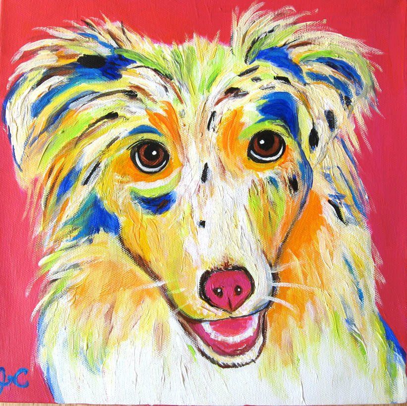 Alaska dog painted by Janet Clemens