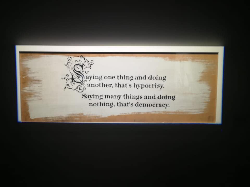 Banksy quote on democracy and hypocrisy