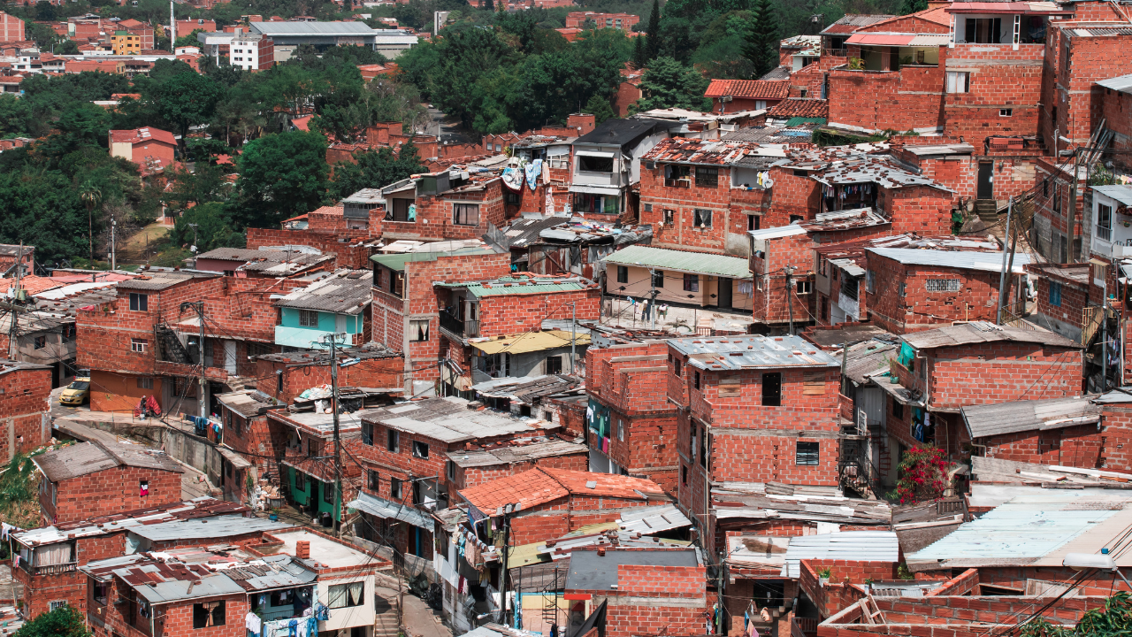 Aerial view of Comuna 13 in Medellín, Colombia