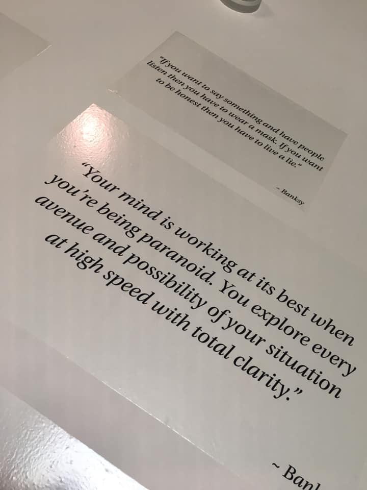 The artist Banksy quote on the mind