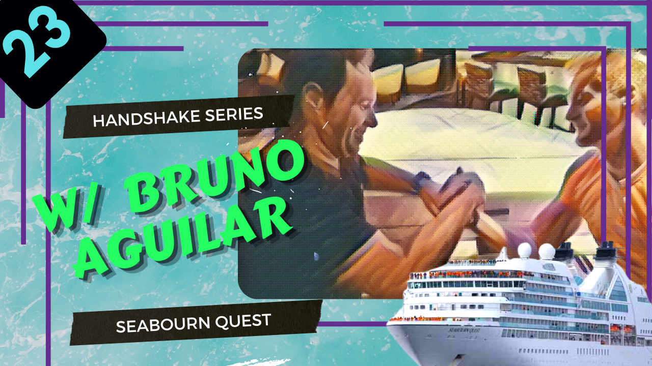 Xander Clemens is on the Seabourn Quest with Bruno Aguilar