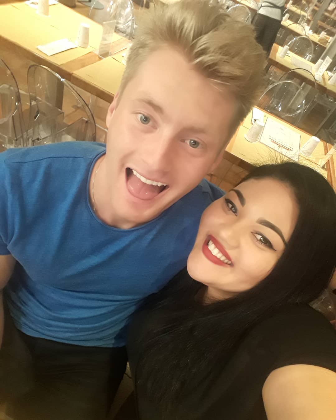Xander Clemens with Michelle Samuels on the Seabourn Quest