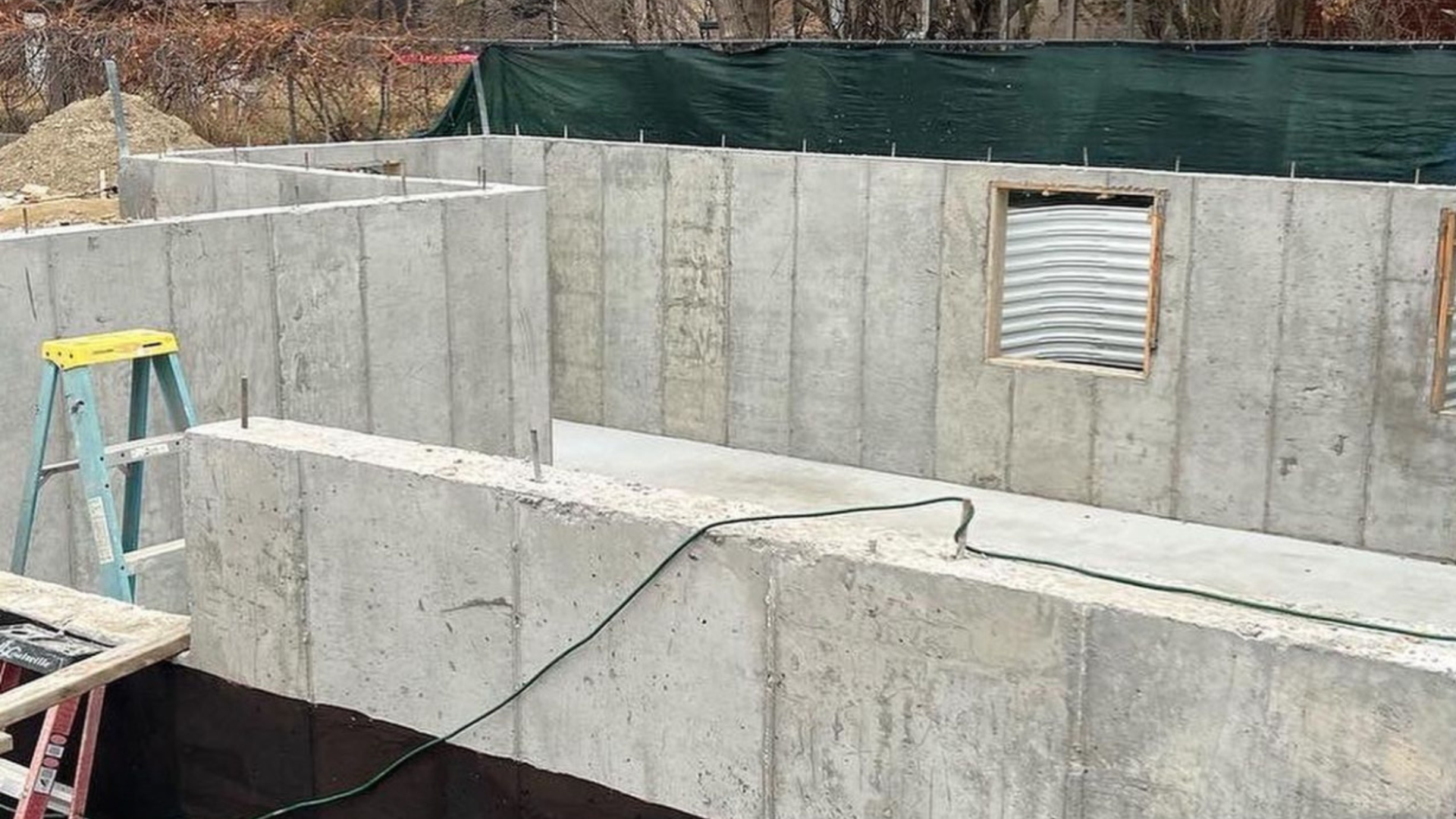 Concrete foundation footings poured below frost depth at a new home in Syracuse Utah