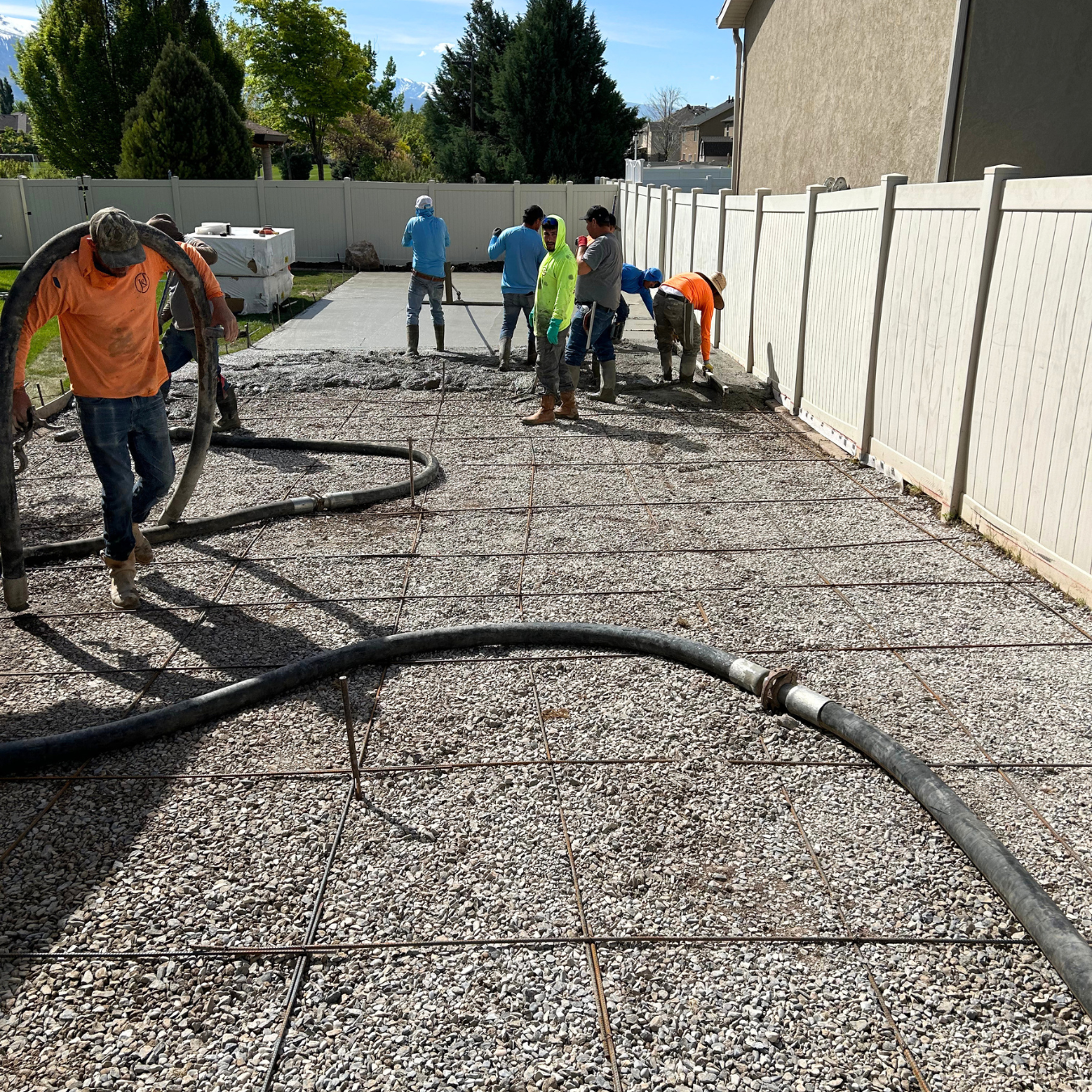 Concrete foundation footings poured below frost depth at a new home in Syracuse Utah