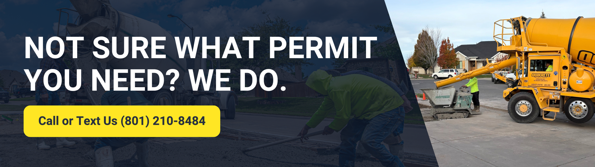 Northmen Concrete crew and homeowner reviewing a driveway plan in Syracuse Utah