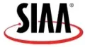 The siaa logo is black and red with a red circle around it.