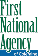 A logo for the first national agency of colerane