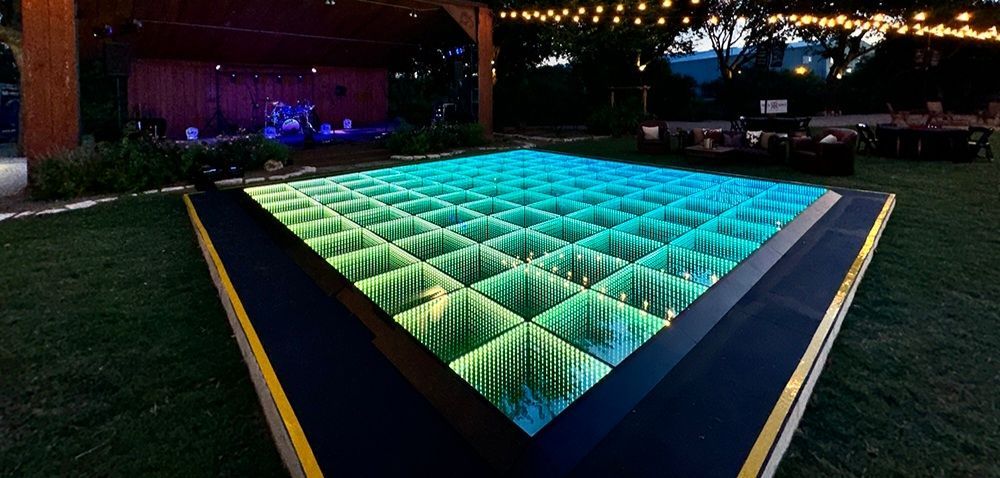 Our LED dance floor hire in Manchester for an garden party