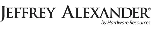 Jeffrey Alexander logo with gray serif text and small “by Hardware Resources” tagline