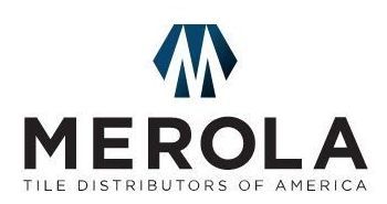 Merola Tile Distributors of America logo in blue and black on a white background